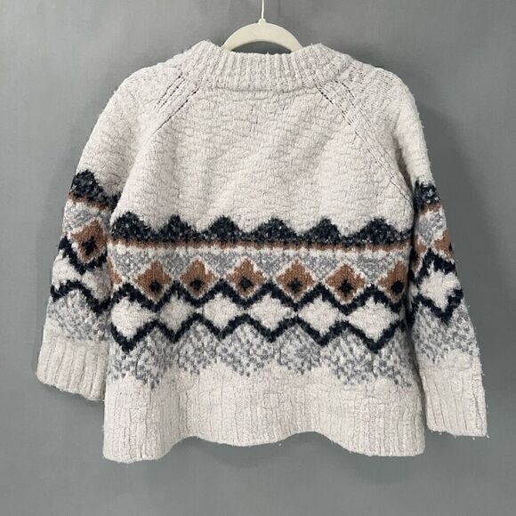Vanessa Bruno Cardigan Womens Small Fair Isle Cottagecore Eclectic Grandpa Cozy - Picture 4 of 12
